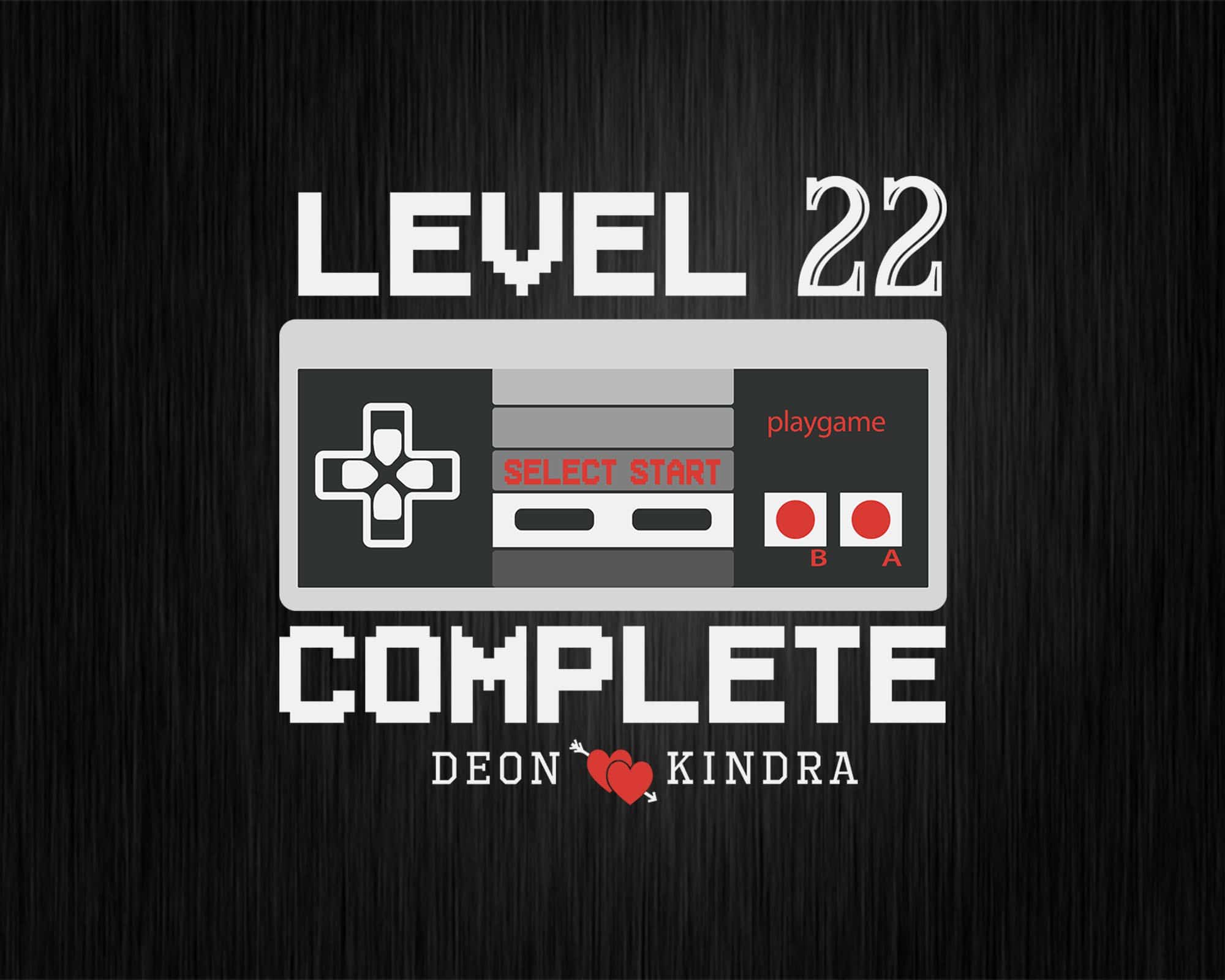 Level 22 Complete 22nd Wedding Anniversary Svg Png T-shirt Design ...