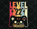 Level 22 Unlocked Official Teenager 22nd Birthday Gamer Svg