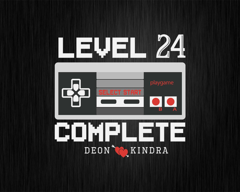Level 24 Complete 24th Wedding Anniversary Gift Shirt