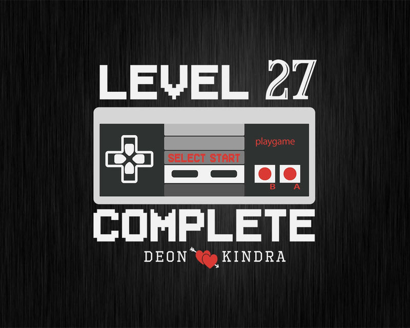 Level 27 Complete 27th Wedding Anniversary Gift Shirt