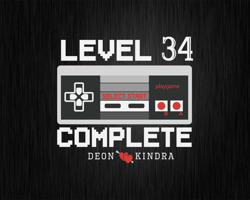 Level 34 Complete 34th Wedding Anniversary Gift Shirt