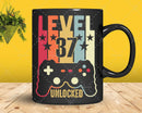 Level 37 Unlocked 37th Birthday Vintage Video Gamer Svg Cut
