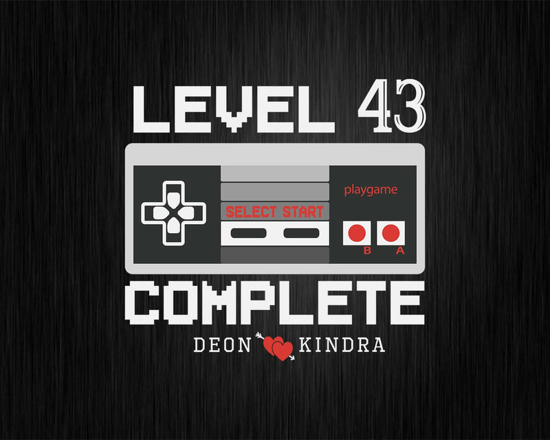 Level 43 Complete 43rd Wedding Anniversary Gift Shirt