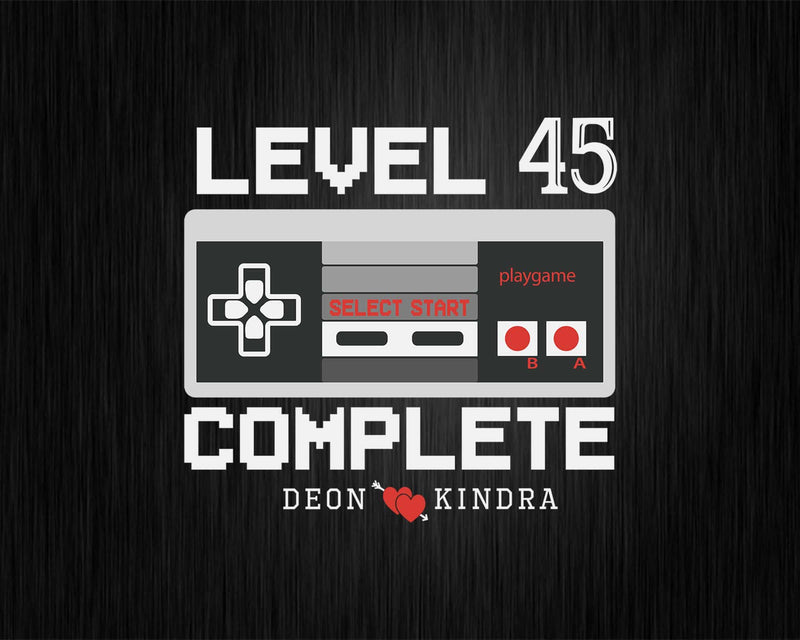 Level 45 Complete 45th Wedding Anniversary Gift Shirt