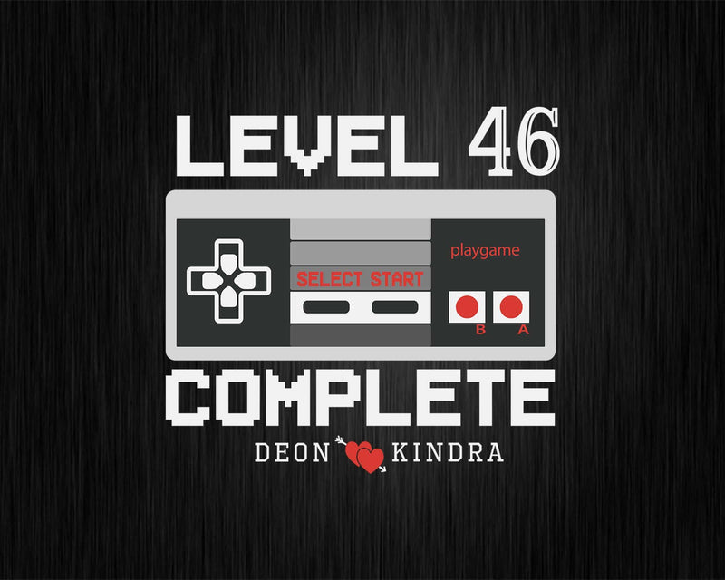 Level 46 Complete 46th Wedding Anniversary Gift Shirt