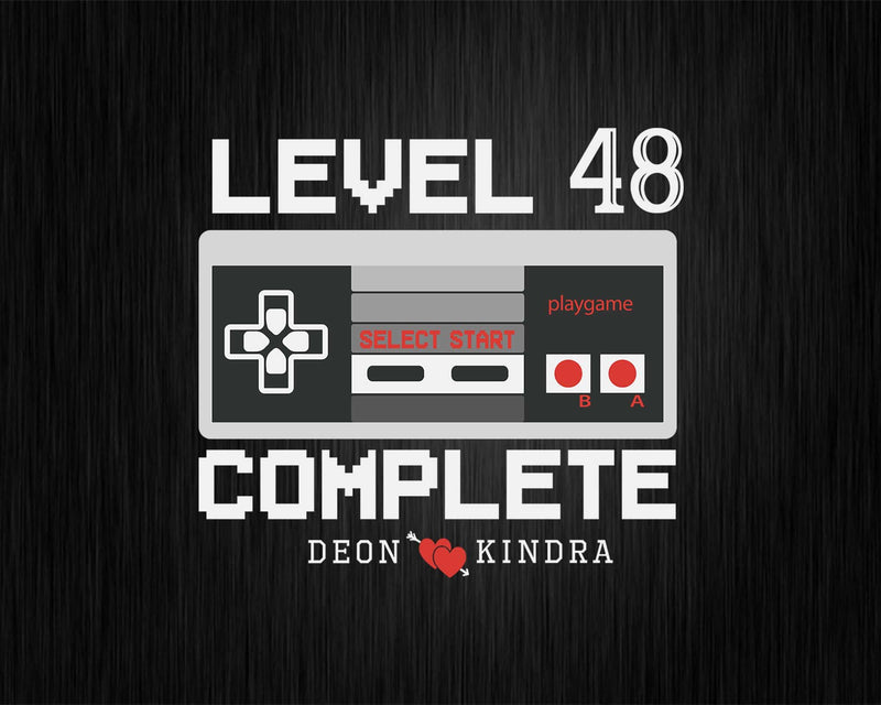 Level 48 Complete 48th Wedding Anniversary Gift Shirt