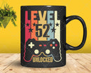 Level 52 Unlocked 52nd Birthday Vintage Video Gamer Svg