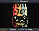 Level 74 Unlocked 74th Birthday Vintage Video Gamer Svg