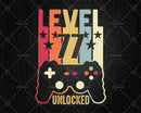 Level 77 Unlocked 77th Birthday Vintage Video Gamer Svg