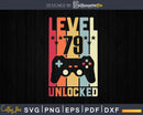 Level 79 Unlocked Video Gamer 79th Birthday Svg T-shirt