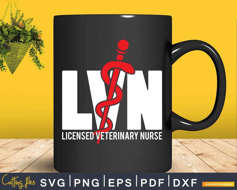 Licensed Vet Nurse Veterinary Medicine LVN Tech Uniform Svg