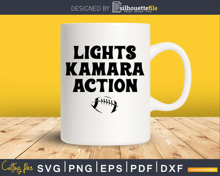 Lights Kamara Action Funny Football New Orleans svg png dxf