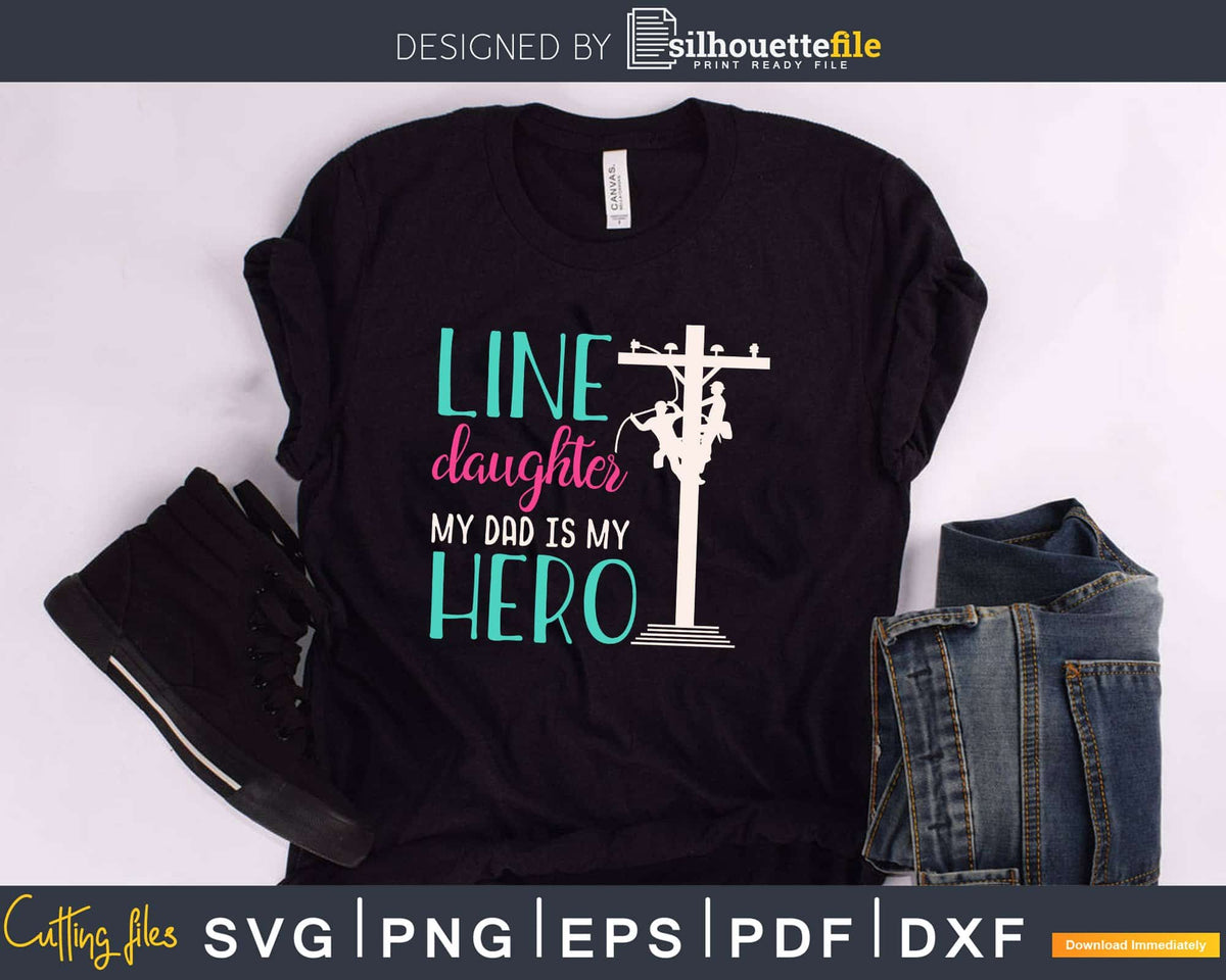Line Daughter My Dad Is My Hero Lineman Daughters T Shirt Line Daughter My Dad Is My Hero Lineman Daughters T Shirt
