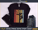 Lineman Retro Electrical Wires craft svg printable cut files