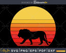Lion Retro vintage Style cut svg png design cutting files