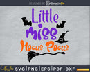 Little miss Hocus Pocus halloween svg craft cut file