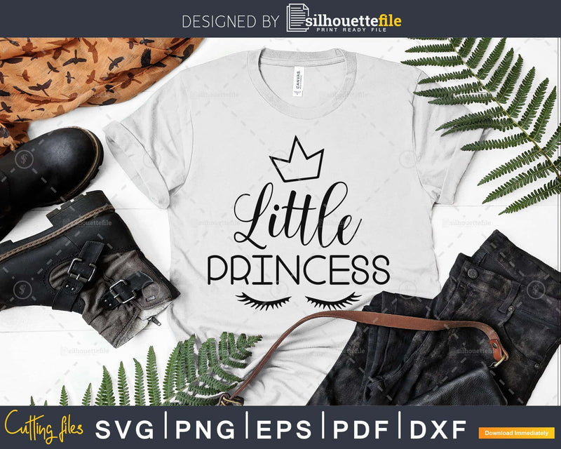 Little princess svg baby shower png dxf Cutting files