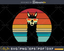 Llama Alpaca Retro Style craft cut svg png digital cutting
