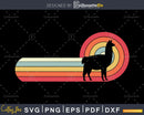 Llama Retro Style craft cut svg png digital cutting