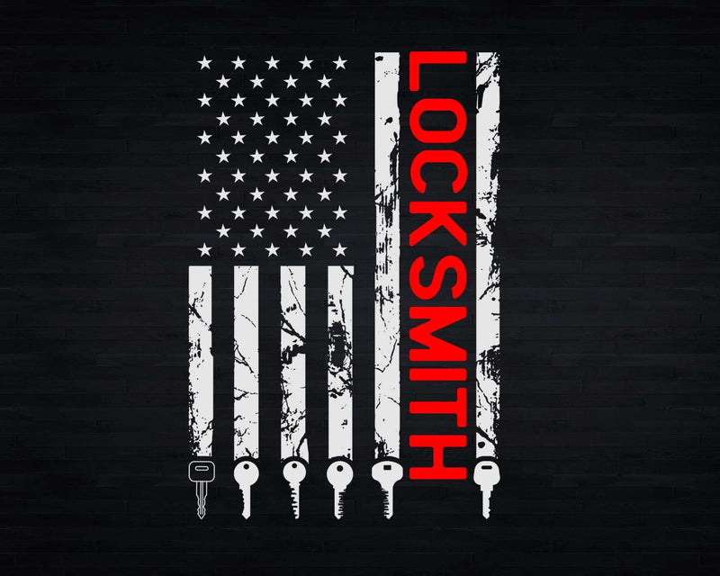 Locksmith American Flag Svg Png Cricut Files
