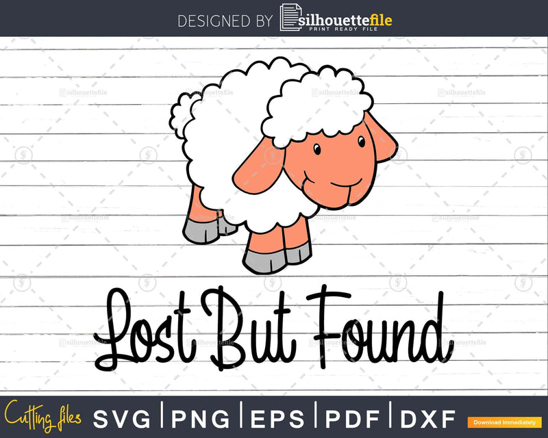 Lost But Found Bible Christian Good Shepard Jesus Lover svg