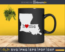 Louisiana LA Home Heart Native Map svg cricut cut digital