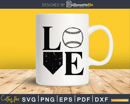 Love Baseball SVG digital cutting Cricut files