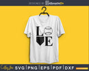 Love Baseball SVG digital cutting Cricut files