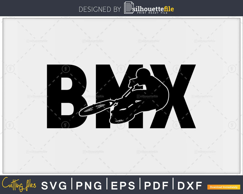 Love Bmx Funny Rider svg design printable cutting files