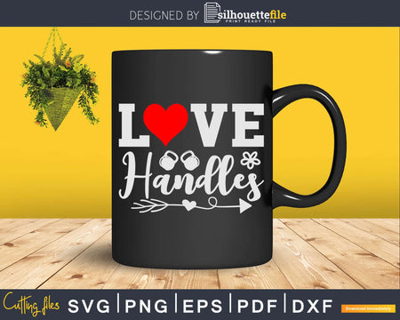 Love Handles Kettlebell Svg Dxf Cricut Cut Files