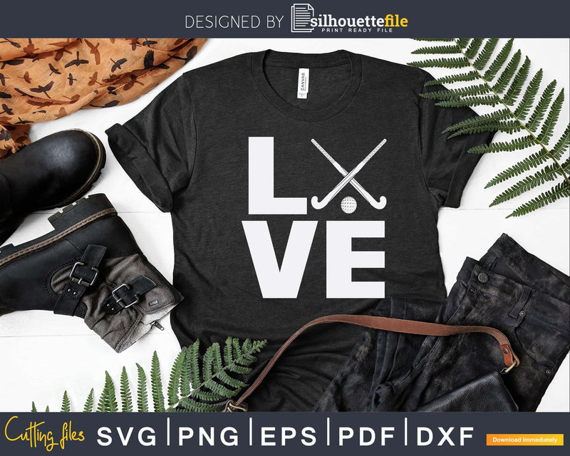 Love Ice Hockey Girls Svg Png Eps Silhouette Files