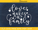 LOVE MAKES A FAMILY SVG cricut craft cut file