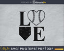 Love Softball Distressed Grunge svg Cricut digital files