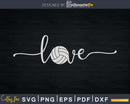 Love Volleyball Cute Sports Fans svg png cricut cut files