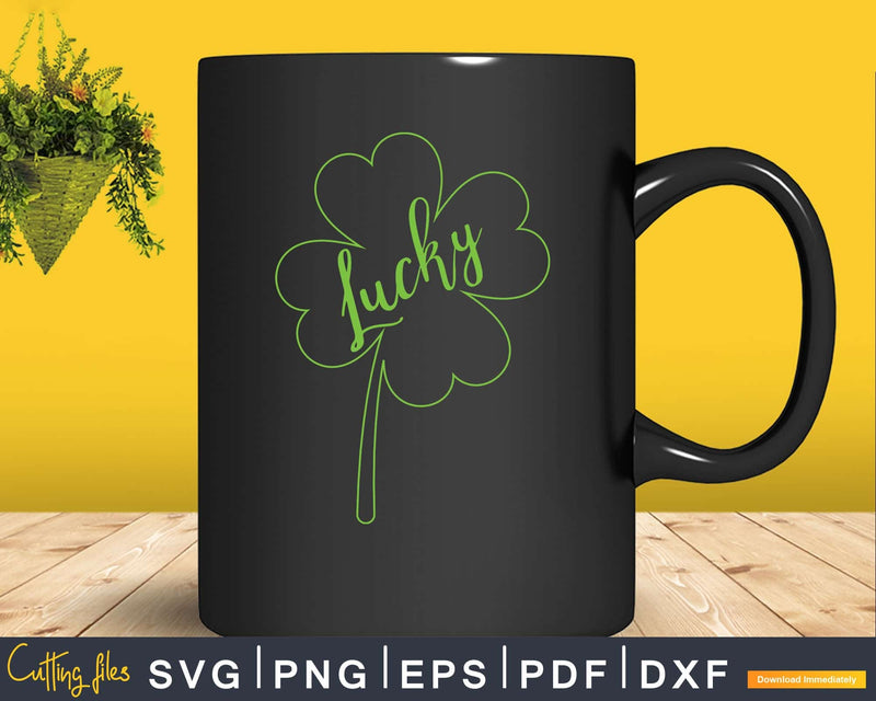 Lucky Clover Svg Png Shirt Designs