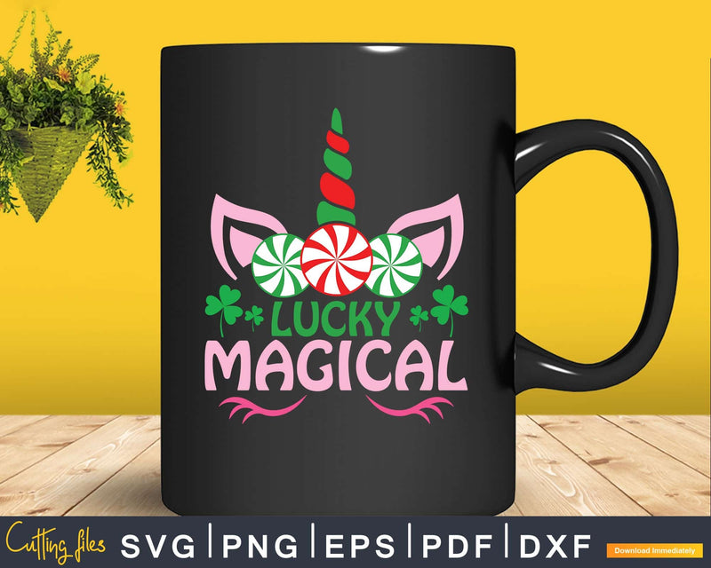 Lucky & Magical Unicorn Svg Png Shirt Designs