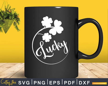 Lucky St. Patrick’s Day Svg Png Shirt Designs