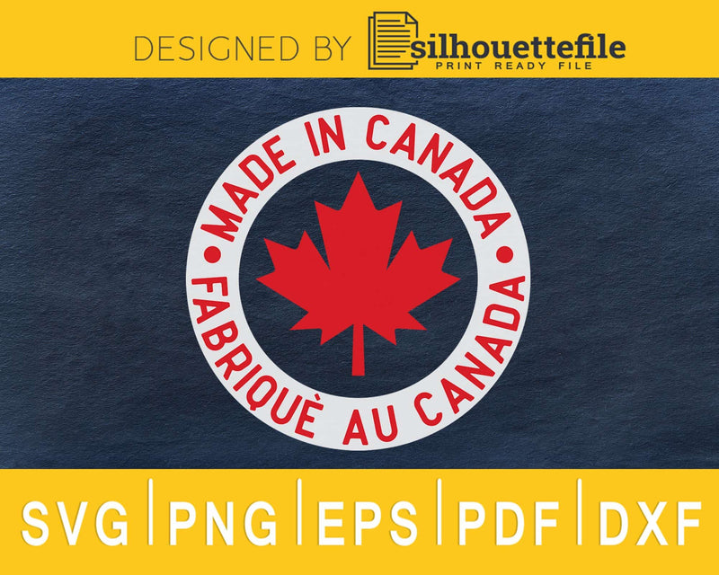 Made in Canada Stamp svg cricut cut digital files
