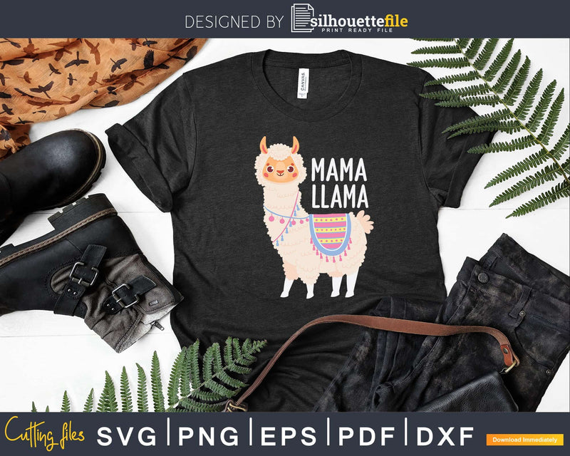 Mama Llama Svg Cut File