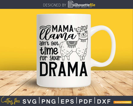 Mama Llama Svg Little SVG Cut File