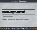 Management definition svg printable file