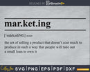 Marketing definition svg printable file