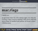 Marriage definition svg printable file