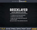 Mason Definition Brickie Brickmason Bricklayer Svg T-shirt