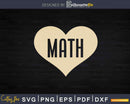 Math Lover Pi day Teacher Valentines Day Svg Cricut Files