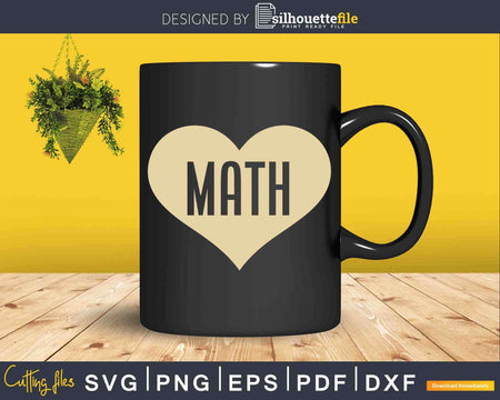 Math Lover Pi day Teacher Valentines Day Svg Cricut Files