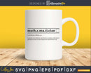 Mathematician definition svg printable file