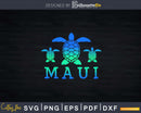 Maui Hawaii Sea Turtles Hawaiian Scuba Diving Shirt Svg