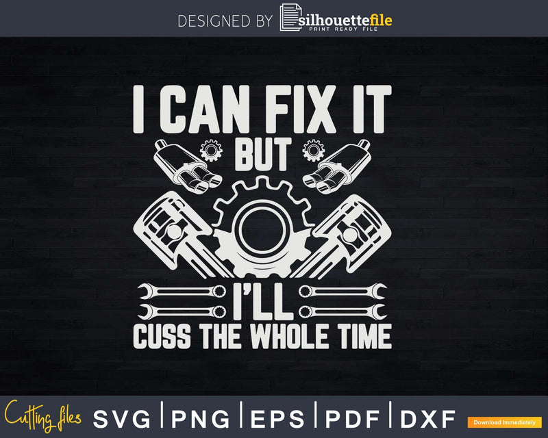 Mechanic Funny Car Repair Png Svg Vector T-shirt Designs