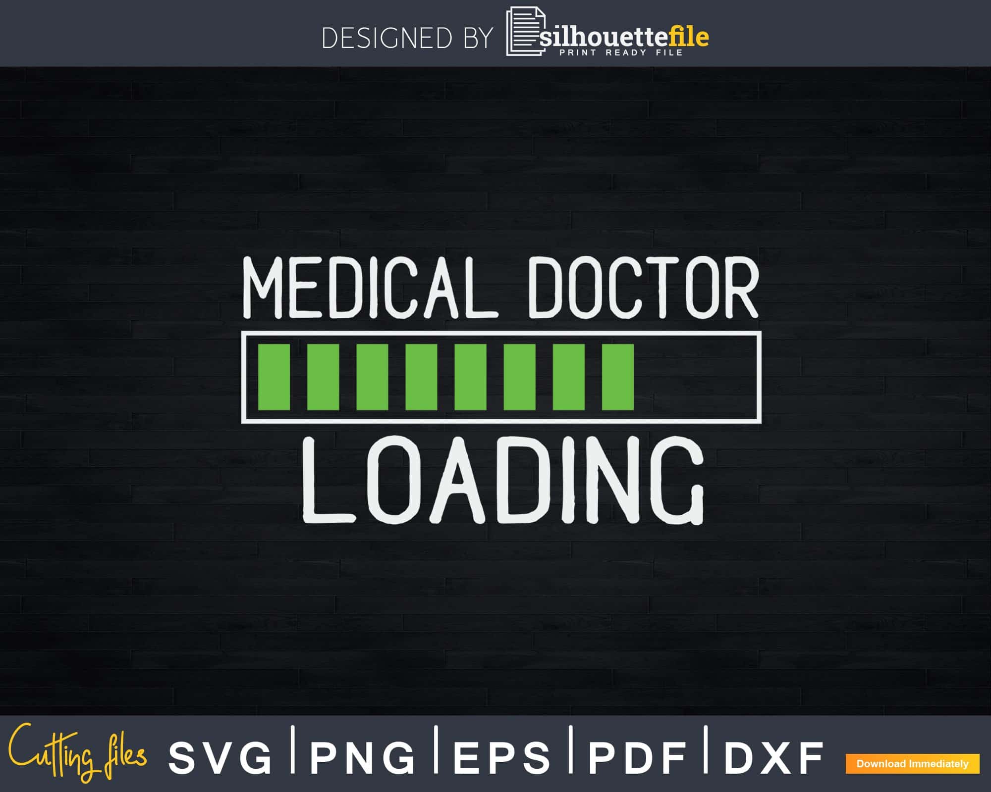 Doctor Loading Sticker Medical Doctor Loading Svg Png Dxf Printable Files | Silhouettefile